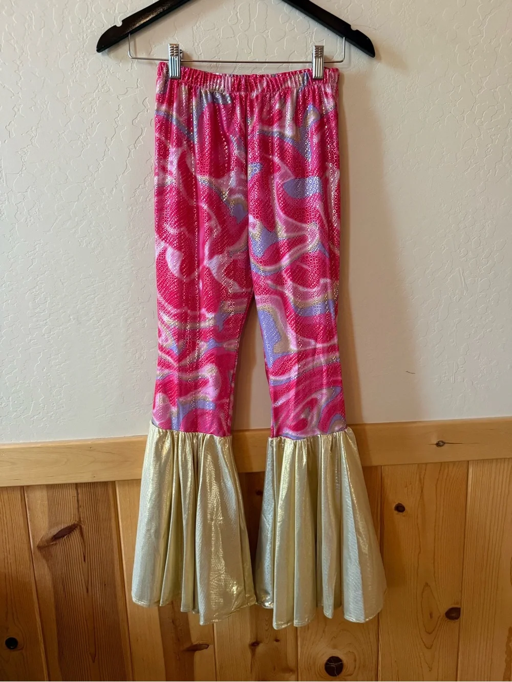 Chasing Fireflies Girls Size 14 Disco Costume Set Bell Bottoms matching Headband